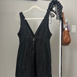 Denim V-Neck Dress